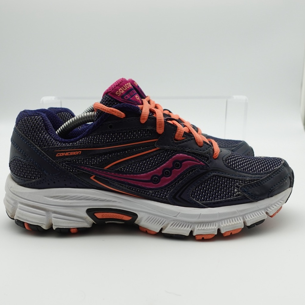 Saucony Cohesion 9 Women Size 7 Shoes Purple Running Athletic Sneakers Training